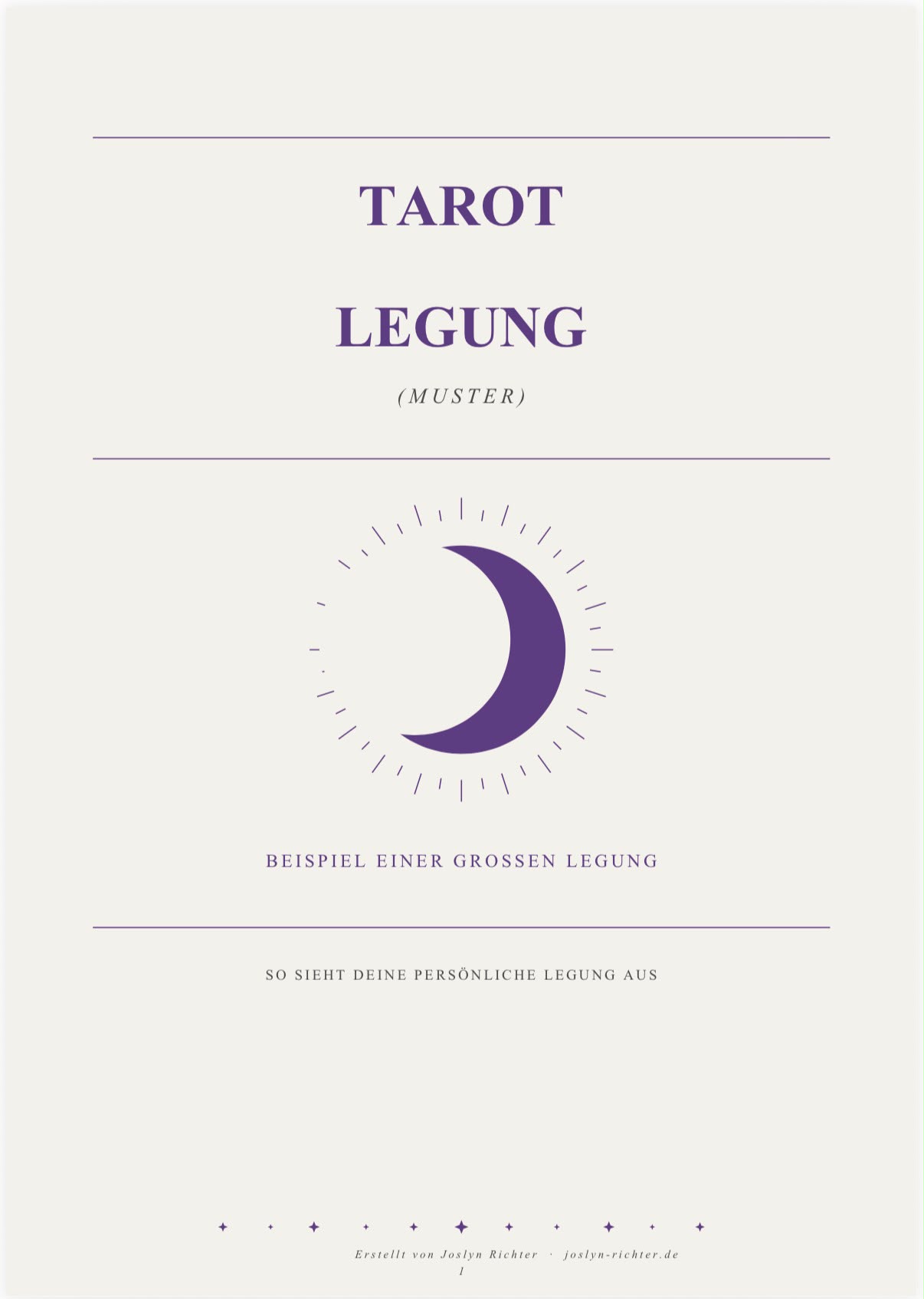 Tarot Legung – Deckblatt